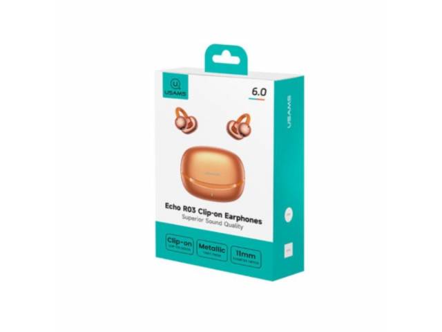 Auricular Bluetooth Clip-on BT6.0 Anaranjado Echo R03 USAMS